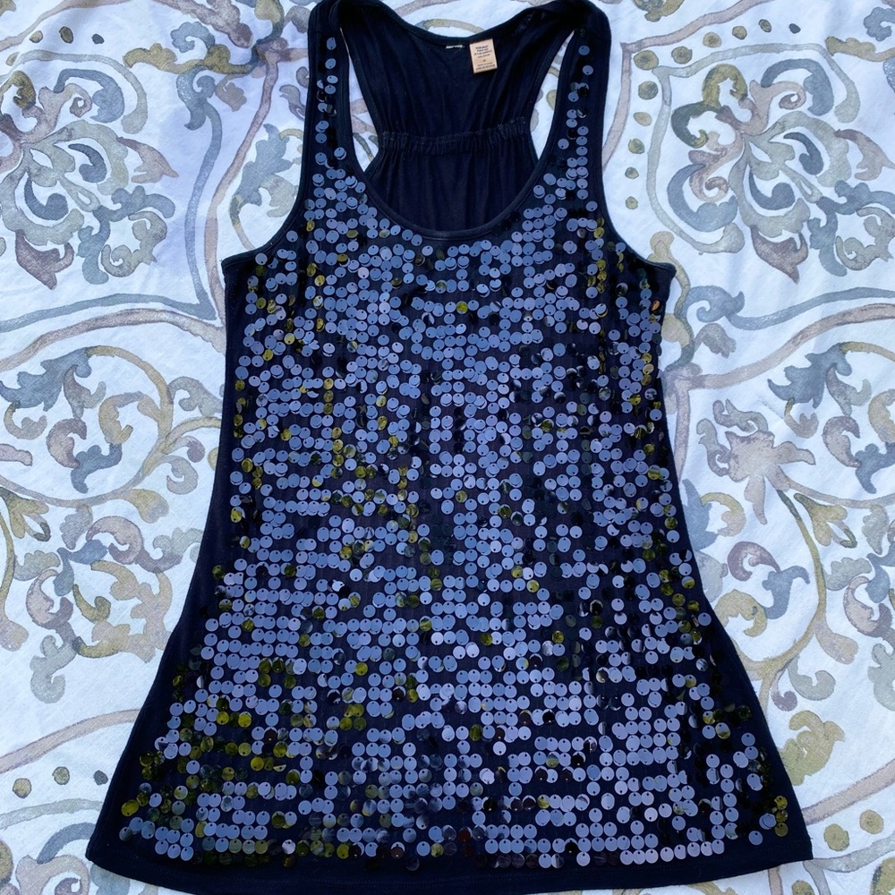 Sequin Covered Tank Top | Womens Medium